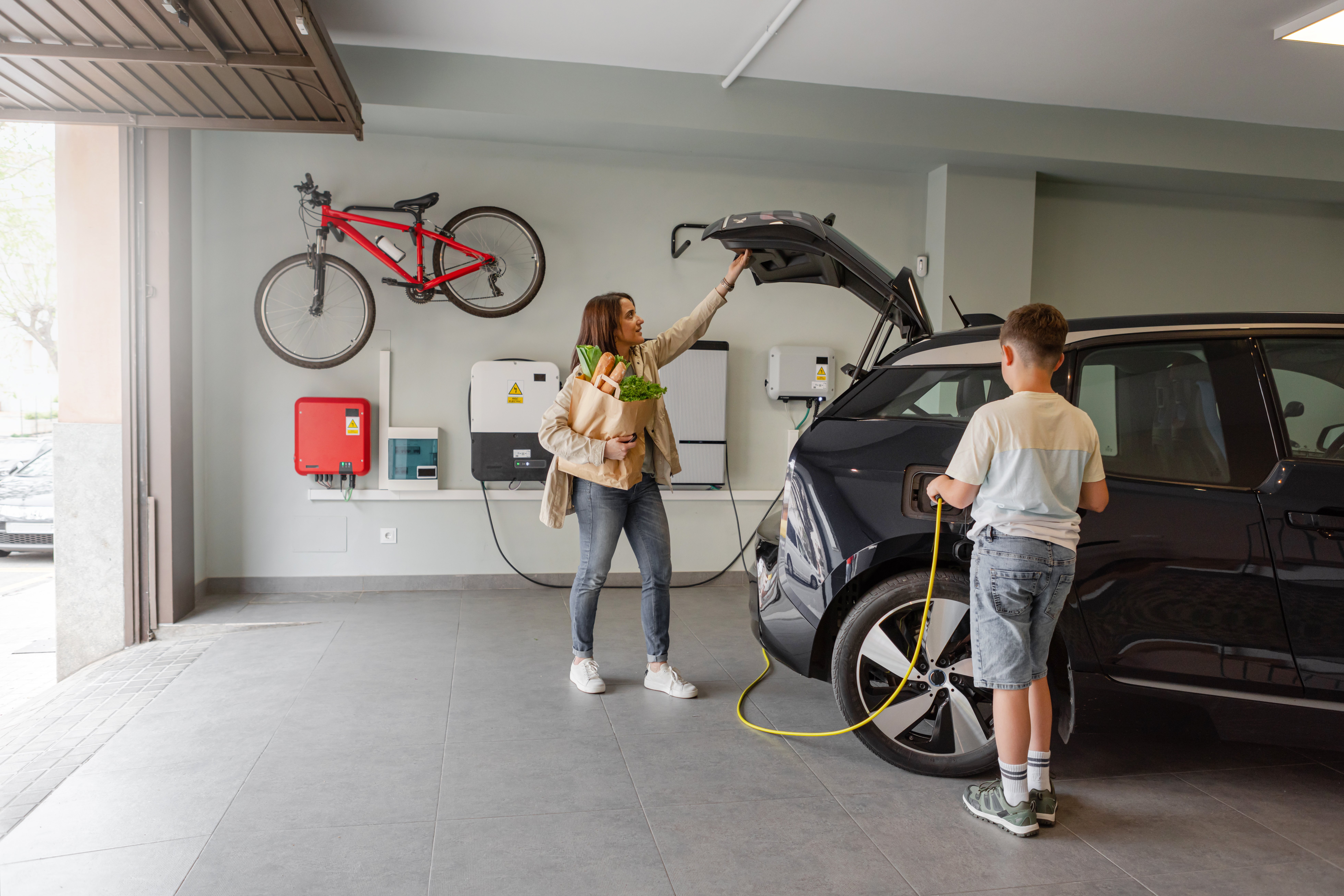 Private garage with EV charger