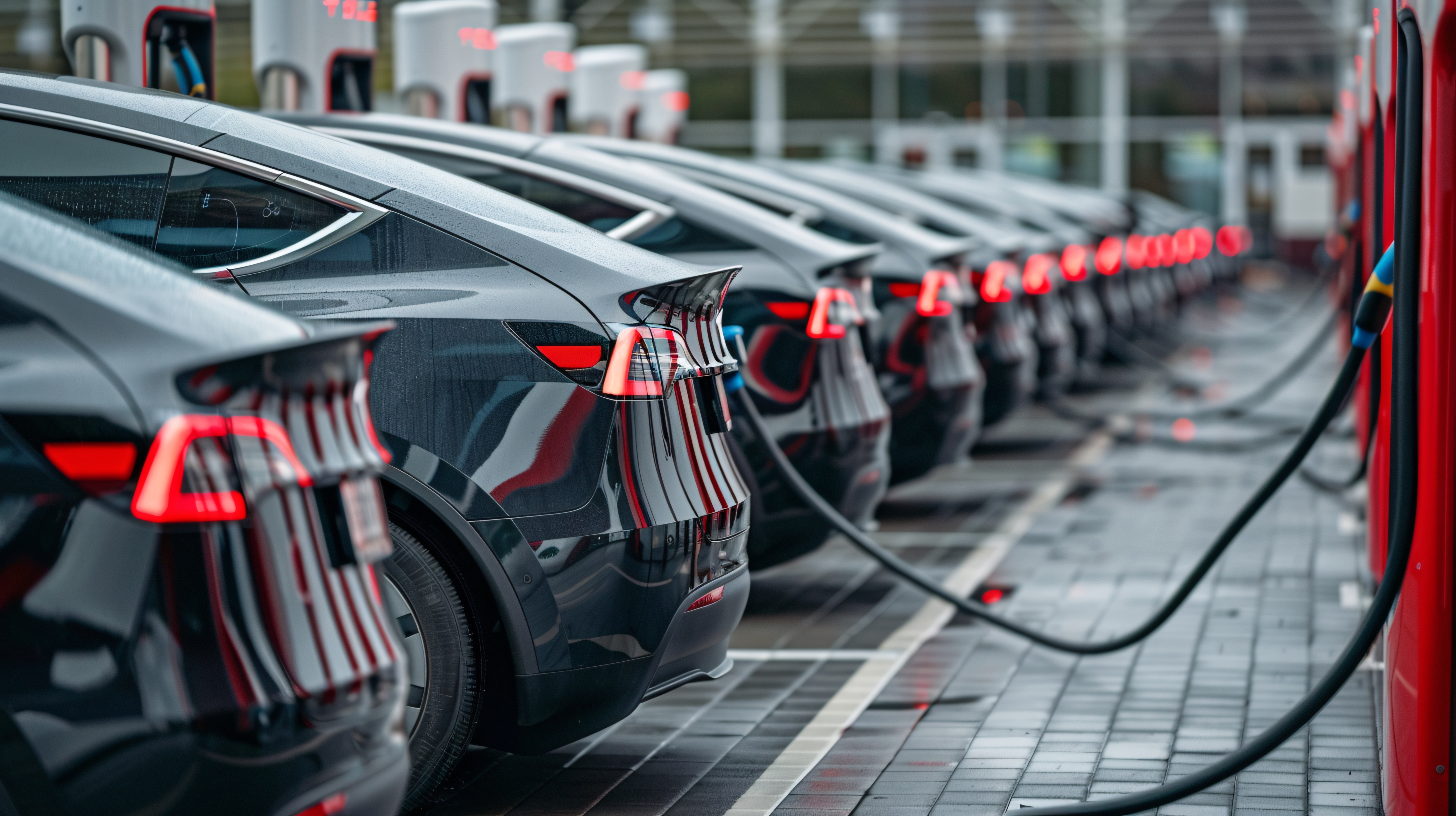 Corporate Fleet of Electric Vehicles Charging